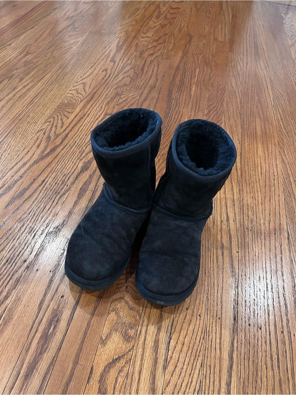 UGG Women's Short Shearling-Lined Boots in Black